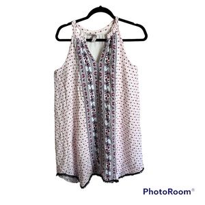 Knox Rose floral sleeveless boho dress, medium